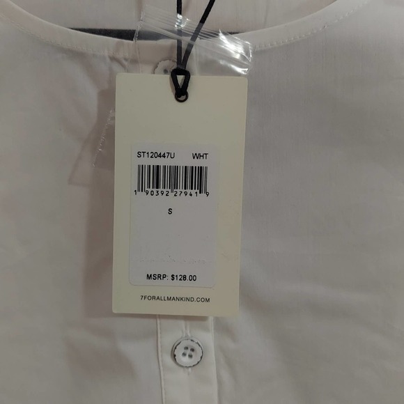 NWT 7 For All Mankind Ruffle Sleeve Blouse - Picture 3 of 9